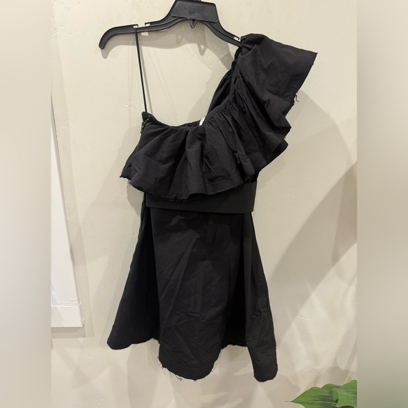 Lanvin H&M Little Black One Shoulder Dress SZ 6 worn once - Picture 10 of 11